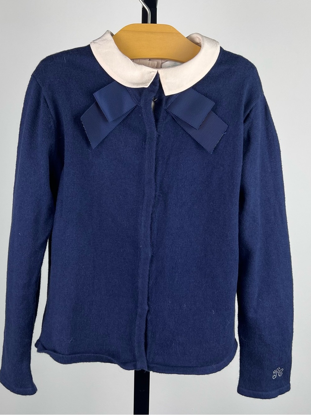 Marie Chantal Girls Silk Blouse & Tartine Et Chocolat Wool Cardigan